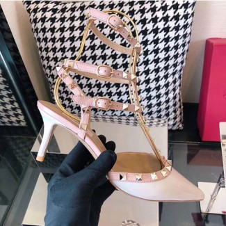 VALENTINO 발렌티노 락스터드 슬링백 힐 6.5cm M1344-7